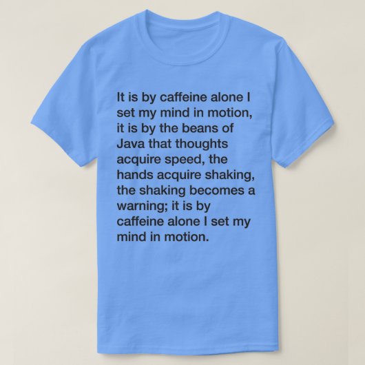 Mentat caffeine credo large t-shirt (Design voorkant)