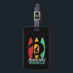 Mentawai Island Indonesia  Retro Surfing Bagagelabel<br><div class="desc">retro surfbordontwerp voor surfers die van surfen houden en de oceaangolven aanjagen. Koele zomervakantie, zomervakantie voor mensen die van hete zon genieten, tropisch weer, zonneschijn onder de palmboom. Grunge en noodlijdend design om te draag terwijl je van het strand geniet en rond de vuurzee zingt. Geweldig souvenir, kerstcadeau en verjaardagscadeau...</div>