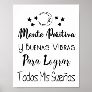 Mente positiva y buenas vibras poster