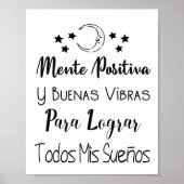 Mente positiva y buenas vibras poster (Voorkant)