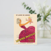 Menthe Pastille France Vintage Poster 1931 Briefkaart (Staand voorkant)