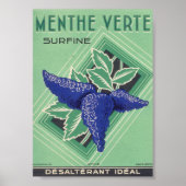 Menthe Verte Surfine Paris  Hoesje AD Poster (Voorkant)