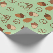 Menthol Green Seamless Wrapping Paper: Hazelnoten Cadeaupapier (Hoek)