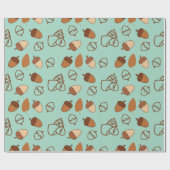 Menthol Naadloos inpakpapier: Hazelnootbladeren Cadeaupapier (Vlak)