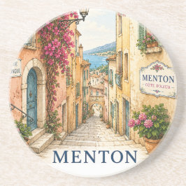 Menton Charming Old Town Alley coasters Zandsteen Onderzetter