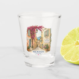 Menton Charming Old Town Alley Shot Glass Glas