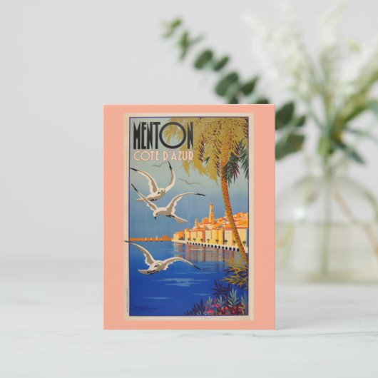  Menton CoTe D'azur Briefkaart (Staand voorkant)