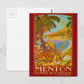 Menton CoTe D'azur Frankrijk Briefkaart (Voorkant / Achterkant)