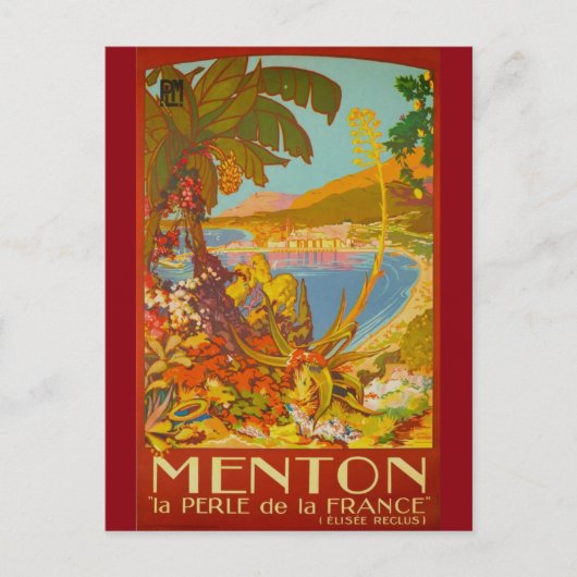 Menton CoTe D'azur Frankrijk Briefkaart (Voorkant)