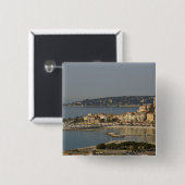 Menton, Côte d'Azur, Frankrijk. Vierkante Button 5,1 Cm (Voorkant /achterkant)