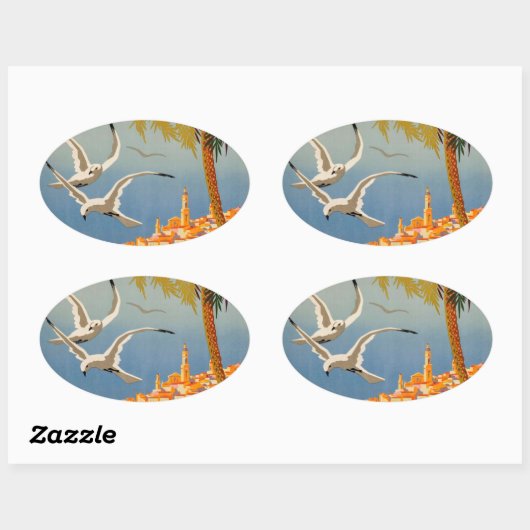 Menton CoTe D'azur Ovale Sticker (Vel)