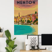 Menton, Cote d'Azur Poster (Thuiskantoor)
