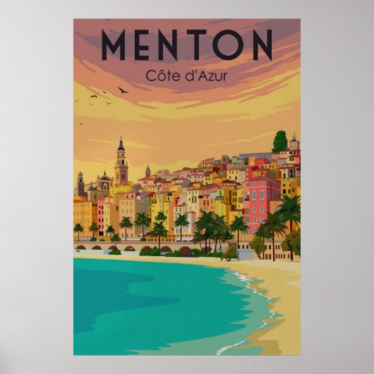 Menton, Cote d'Azur Poster (Voorkant)