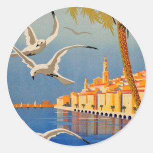 Menton CoTe D'azur Ronde Sticker