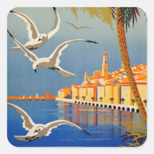  Menton CoTe D'azur Vierkante Sticker