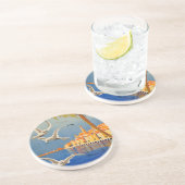  Menton CoTe D'azur Zandsteen Onderzetter (Zijkant)