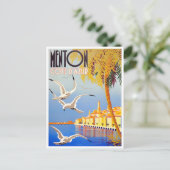 Menton France vintage-reis Briefkaart (Staand voorkant)