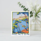Menton France vintage-reis Briefkaart (Staand voorkant)