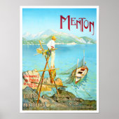 Menton France vintage-reis Poster (Voorkant)