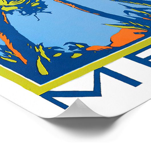 Menton France vintage-reis Poster (Hoek)