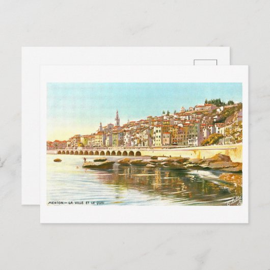 Menton, Frankrijk,  Briefkaart (Voorkant / Achterkant)