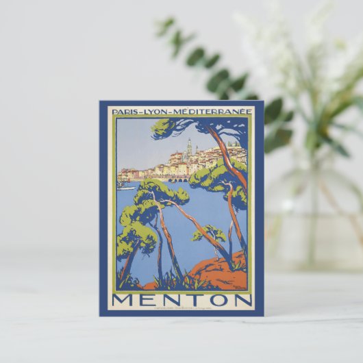  Menton Frankrijk Franse Rivièra Reizen Briefkaart (Staand voorkant)