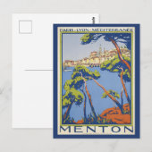  Menton Frankrijk Franse Rivièra Reizen Briefkaart (Voorkant / Achterkant)