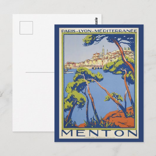 Menton Frankrijk Franse Rivièra Reizen Briefkaart (Voorkant / Achterkant)