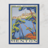  Menton Frankrijk Franse Rivièra Reizen Briefkaart (Voorkant)