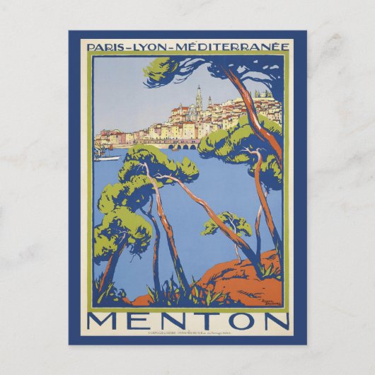  Menton Frankrijk Franse Rivièra Reizen Briefkaart (Voorkant)