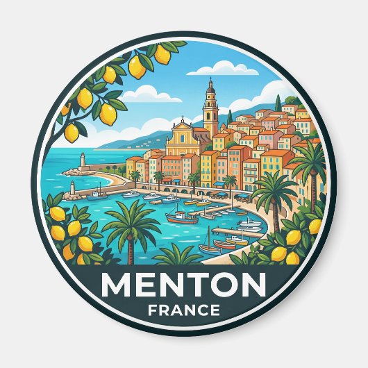 Menton Frankrijk Magneet (Voorkant)