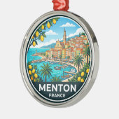 Menton Frankrijk Metalen Ornament (Links)