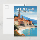 Menton Frankrijk Reizen Kunst Vintage Briefkaart (Voorkant / Achterkant)