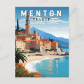 Menton Frankrijk Reizen Kunst Vintage Briefkaart (Voorkant)