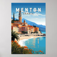Menton Frankrijk Reizen Kunst Vintage