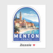 Menton Frankrijk Reizen Kunst Vintage Sticker (Vel)