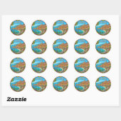 Menton Frankrijk Ronde Sticker (Vel)