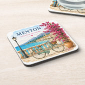 Menton French Riviera bicycle coasters Bier Onderzetter (Linkerzijde)