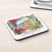 Menton French Riviera coasters Bier Onderzetter (Linkerzijde)