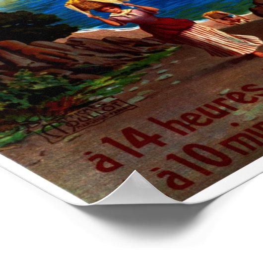 MENTON French Riviera Cote D' Azur France Travel Poster (Hoek)