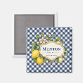 Menton French Riviera Magnet - Blue Lemon (Voorkant / Achterkant)