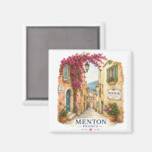 Menton French Riviera Magnet - Charming Old Town (Voorkant / Achterkant)