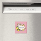 Menton French Riviera Magnet - Dusty pink Lemon (Insitu (Vaatwasser))