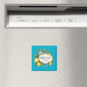 Menton French Riviera Magnet - turquoise Lemon (Insitu (Vaatwasser))