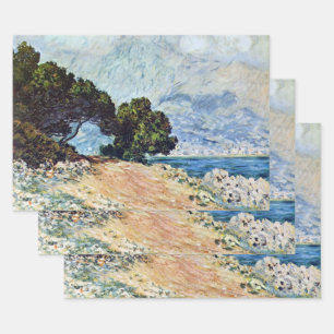 Menton gezien vanuit Cap Martin door Claude Monet Inpakpapier Vel