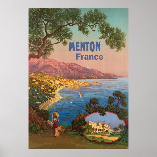 Menton, Kust, Frankrijk Poster (Voorkant)