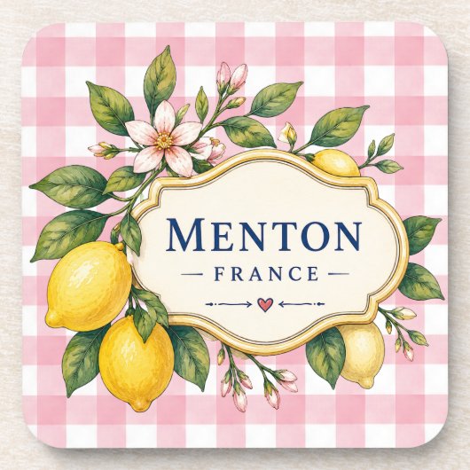 Menton Lemon Cote d Azur coasters Bier Onderzetter (Voorkant)