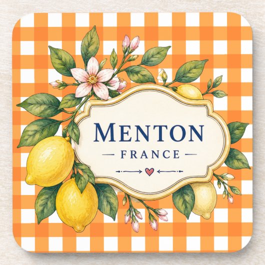 Menton Lemon Cote d Azur coasters Bier Onderzetter (Voorkant)