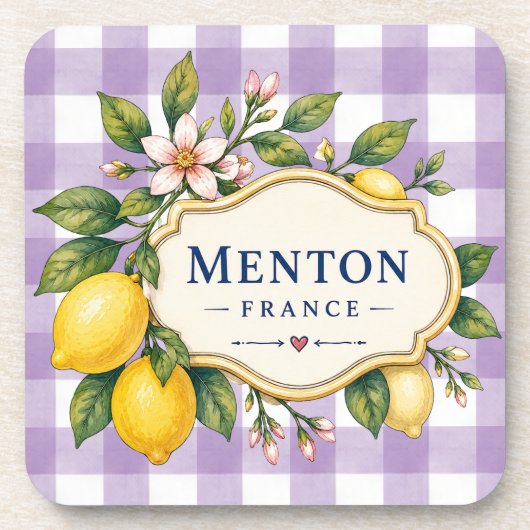 Menton Lemon Cote d Azur coasters Bier Onderzetter (Voorkant)