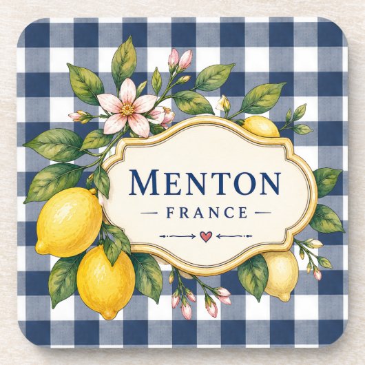 Menton Lemon Cote d Azur coasters Bier Onderzetter (Voorkant)